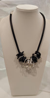 Girocollo Rock nero e argento