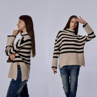 Maglia righe con spacchetti